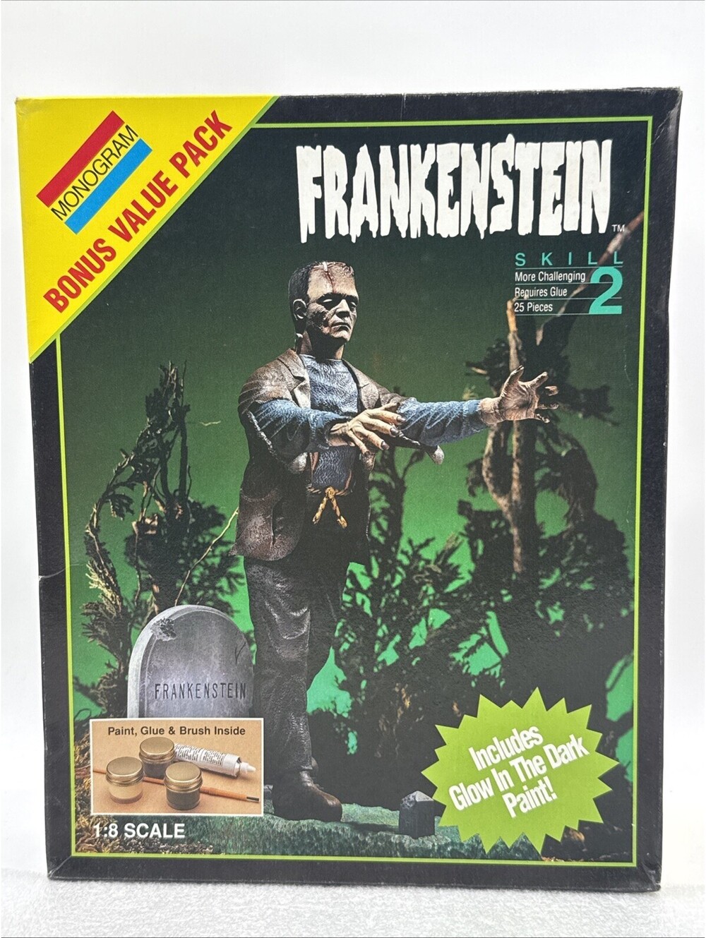 Frankenstein 1:8 Model Kit MONOGRAM 1994 NEW 6375 Revell Glow In The Dark *READ*
